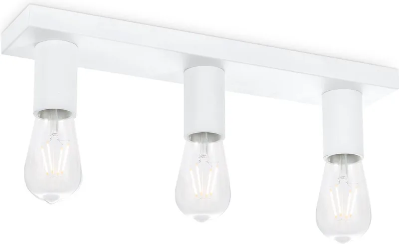 Moderne LED Opbouwspot Nitro - 47.7/10/10cm - 3 lichts plafondspot - Dimbaar - inclusief LED lichtbron - E27 fitting - 4W van Home Sweet Home in Wit – productfoto