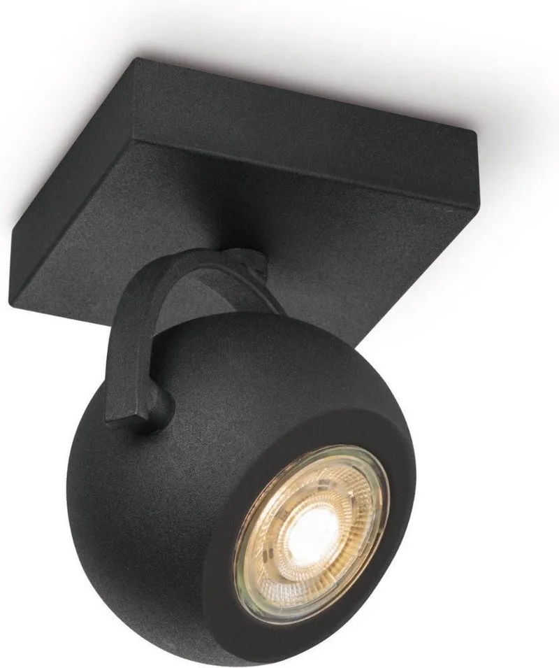 Moderne LED Opbouwspot Nop - 9.5/9.5/14cm - lichts plafondspot - gemaakt van metaal - voor Woonkamer en Slaapkamer fra Home Sweet Home i Sort – produktbillede