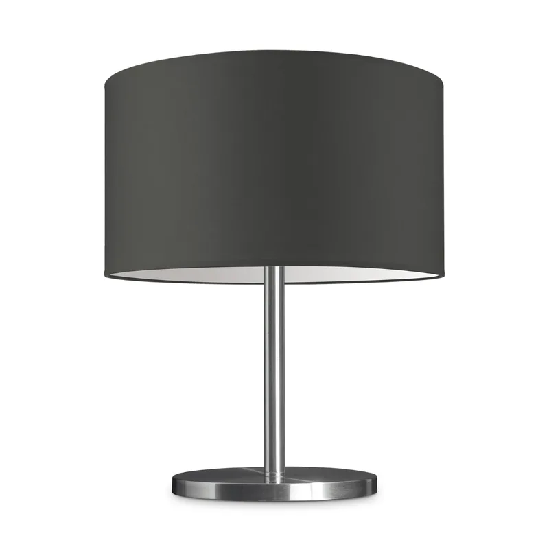 Moderne tafellamp Bling - antraciet - tafellamp Mauro inclusief lampenkap 40/40/22cm - tafellamp hoogte 35.6 cm - geschikt voor E27 LED lamp - Tafellamp geschikt voor woonkamer, slaapkamer, thuiskantoor van Home Sweet Home in Donkergrijs – productfoto