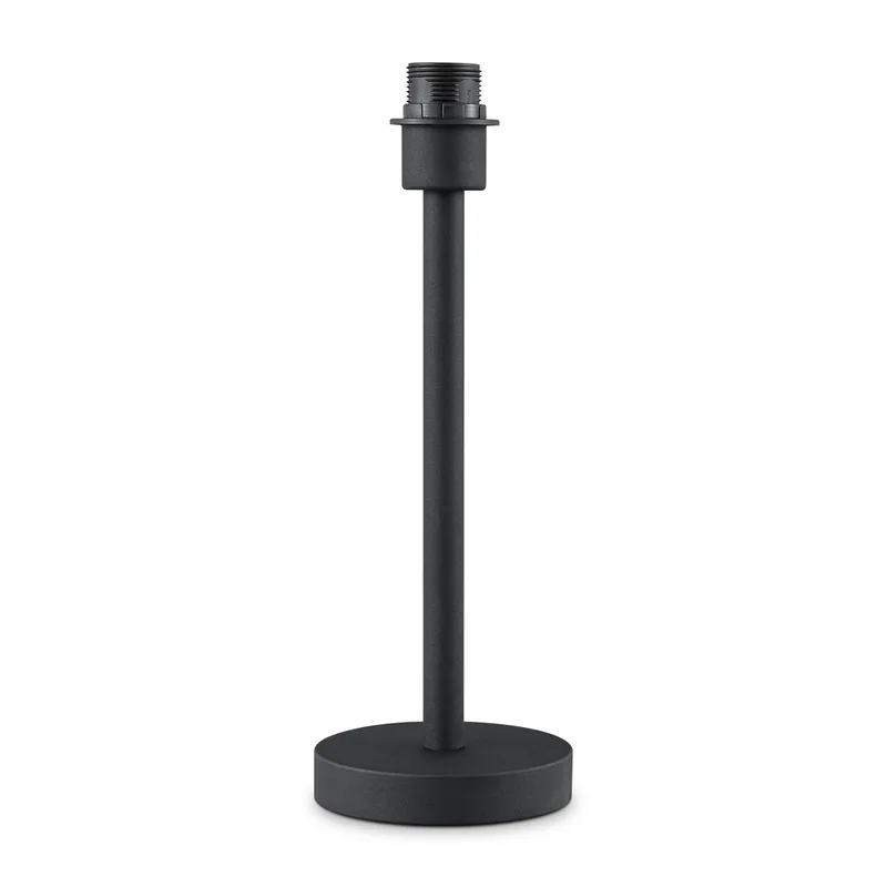 Moderne Tafellamp - Zwart -Modern Bedlampje - 14 x 14 x 36.5 cm - Met Schakelaar - Ontworpen voor gebruik in slaapkamers en studeerkamer - voor Lampenkap met max.35cm - set met E27 Lampfittingen - Lichtbron niet inbegrepen van Home Sweet Home – productfoto