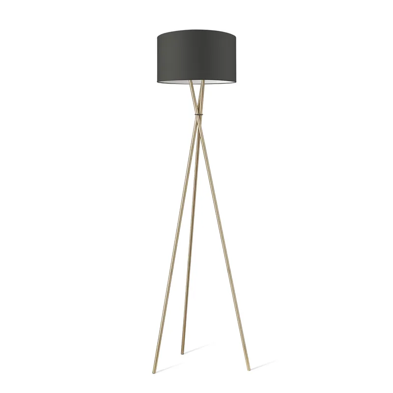 Moderne vloerlamp Bling - Antraciet - vloerlamp Legs Brons inclusief lampenkap 40/40/22cm - hoogte vloerlamp 149 cm - geschikt voor E27 LED lamp - Vloerlamp geschikt voor woonkamer, slaapkamer, thuiskantoor van Home Sweet Home – productfoto