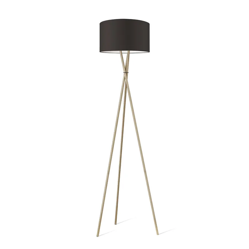 Moderne vloerlamp Bling - Bruin - vloerlamp Legs Brons inclusief lampenkap 40/40/22cm - hoogte vloerlamp 149 cm - geschikt voor E27 LED lamp - Vloerlamp geschikt voor woonkamer, slaapkamer, thuiskantoor by Home Sweet Home – product photo