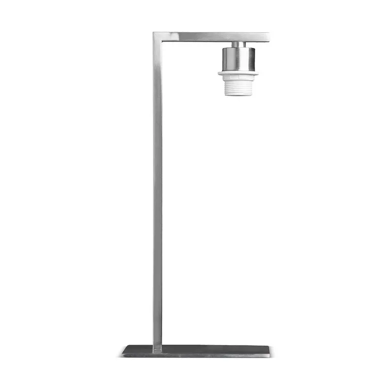 tafellamp Block 44 cm - mat staal van Home Sweet Home in Zilver, Rvs – productfoto