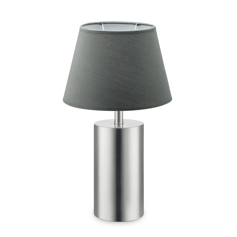 tafellamp Cannes mat staal & lampenkap Largo - antraciet by Home Sweet Home in Dark grey – product photo