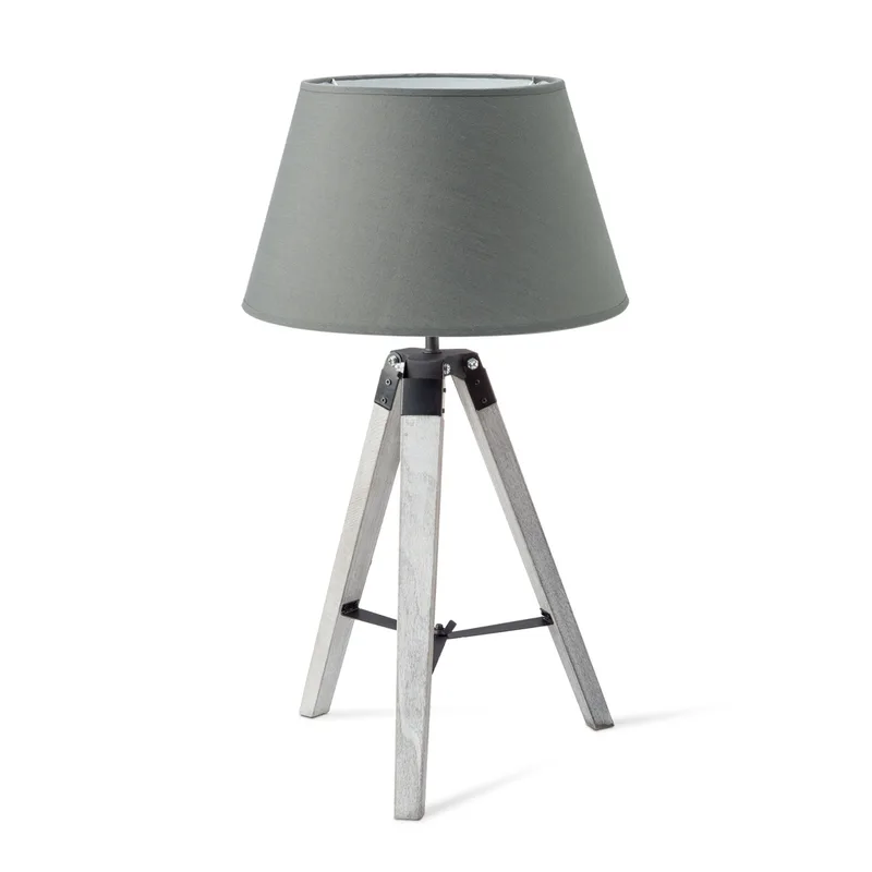 tafellamp Dia wit & lampenkap Largo by Home Sweet Home in Grey – product photo