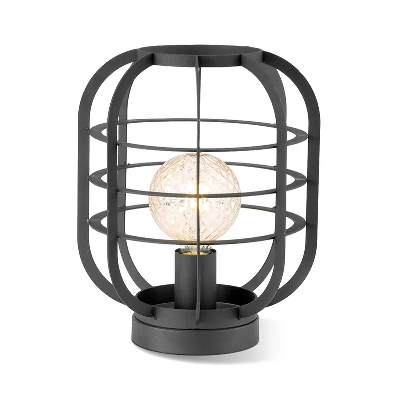tafellamp Nero 25 - industrieel metaal by Home Sweet Home in Black – product photo