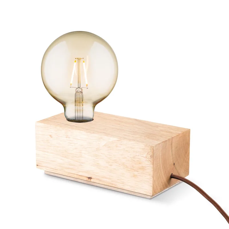 tafellamp Rinca - hout fra Home Sweet Home i Beige – produktbillede