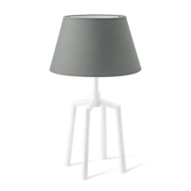 tafellamp Spinn wit & lampenkap Largo van Home Sweet Home in Grijs – productfoto