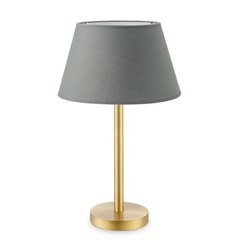 tafellamp Stick messing & lampenkap Largo - antraciet by Home Sweet Home in Grey – product photo