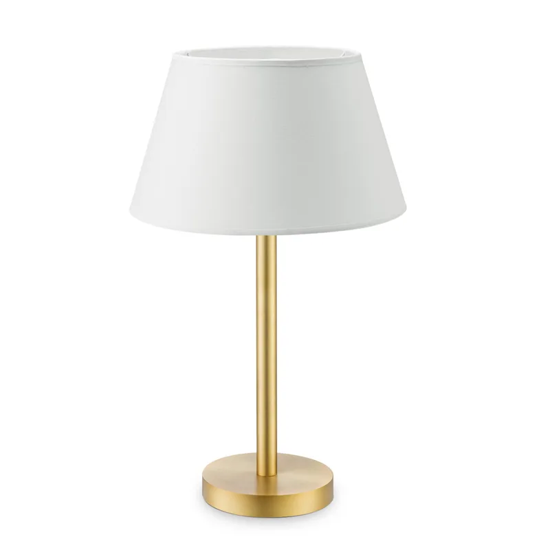 tafellamp Stick messing & lampenkap Largo van Home Sweet Home in Wit – productfoto