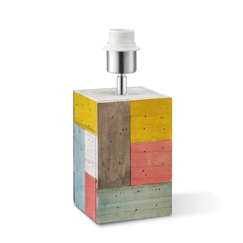 tafellamp Tora - gekleurd hout beachlook fra Home Sweet Home i Flerfarvet – produktbillede