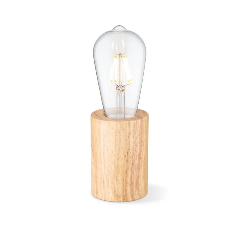 tafellamp voet Eliaz rond - hout by Home Sweet Home in Beige – product photo