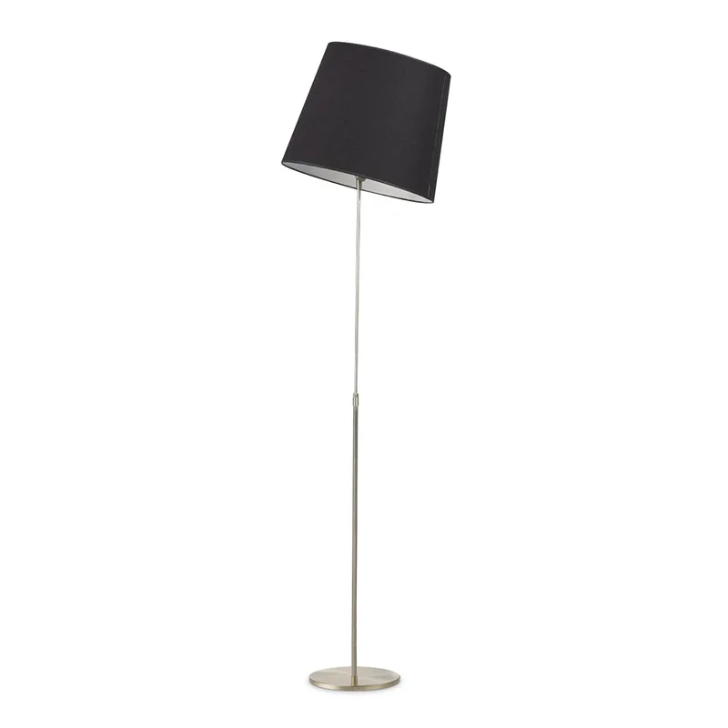 vloerlamp Crooked ↕ 170 cm - mat staal (excl. kap) de Home Sweet Home en Argent, Rvs – photo du produit