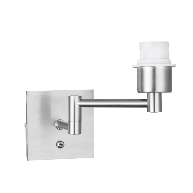 wandlamp Swing - mat staal van Home Sweet Home in Zilver, Rvs – productfoto