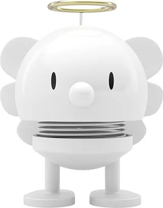 Angel Bumble Beeldje - S - Wit - Engel Beeldje & Kerstmis Decoratie voor Woonkamer of Kantoor - Leuk Kerst Cadeau Idee voor Mannen, Vrouwen en Kinderen de Hoptimist en Blanc – photo du produit 1 sur 5