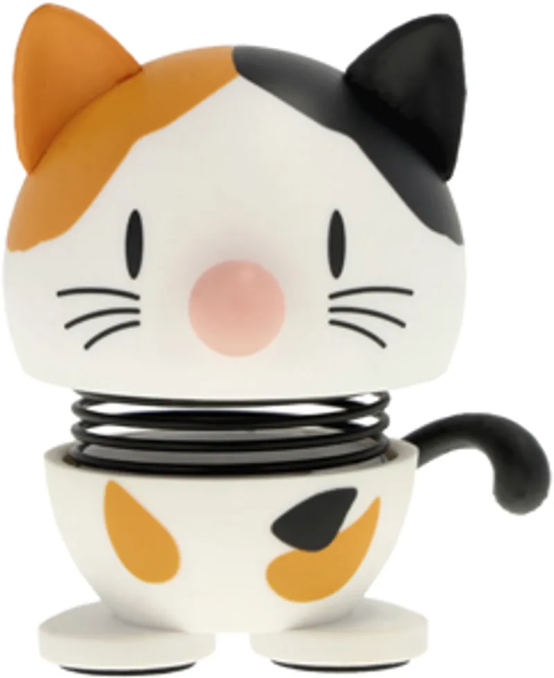 Beeldje Calico Kat - XS - Wit - Mini Beeldjes Decoratie voor Kantoor, Kamer en Woonkamer - Cadeau Idee voor Mannen, Vrouwen en Kinderen de Hoptimist en Blanc – photo du produit