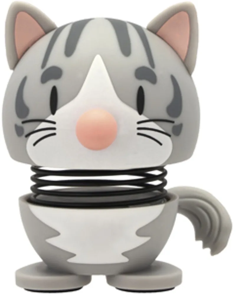 Beeldje Maine Coon Kat - XS - Grijs - Mini Beeldjes Decoratie voor Kantoor, Kamer en Woonkamer - Cadeau Idee voor Mannen, Vrouwen en Kinderen de Hoptimist en Gris – photo du produit