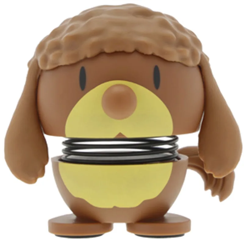 Beeldje Poedel Hond - XS - Bruin - Mini Beeldjes Decoratie voor Kantoor, Kamer en Woonkamer - Cadeau Idee voor Mannen, Vrouwen en Kinderen by Hoptimist in Brown – product photo