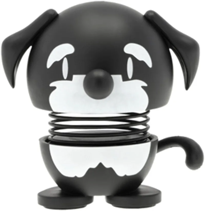 Beeldje Schnauzer Hond - XS - Grijs - Mini Beeldjes Decoratie voor Kantoor, Kamer en Woonkamer - Cadeau Idee voor Mannen, Vrouwen en Kinderen van Hoptimist in Zwart – productfoto
