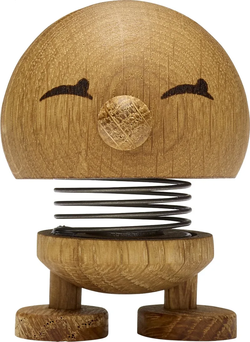 Bimble Beeldje - S - Eikenhout - Houten Beeldjes Decoratie voor Woonkamer, Kamer en Kantoor - Cadeau Idee voor Mannen, Vrouwen en Kinderen de Hoptimist en Oak – photo du produit