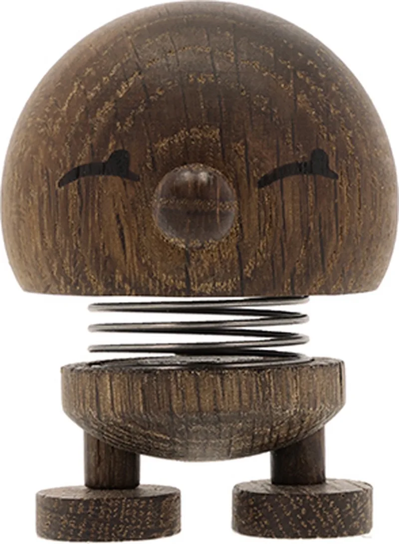 Bimble Beeldje - S - Gerookt eikenhout - Houten Beeldjes Decoratie voor Woonkamer, Kamer en Kantoor - Cadeau Idee voor Mannen, Vrouwen en Kinderen de Hoptimist en Smoked oak – photo du produit