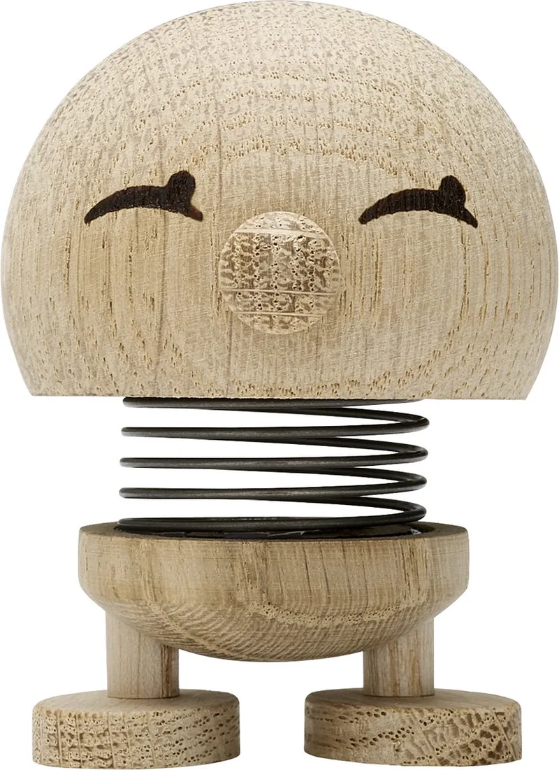 Bimble Beeldje - S - Ruw eikenhout - Houten Beeldjes Decoratie voor Woonkamer, Kamer en Kantoor - Cadeau Idee voor Mannen, Vrouwen en Kinderen de Hoptimist en Raw oak – photo du produit