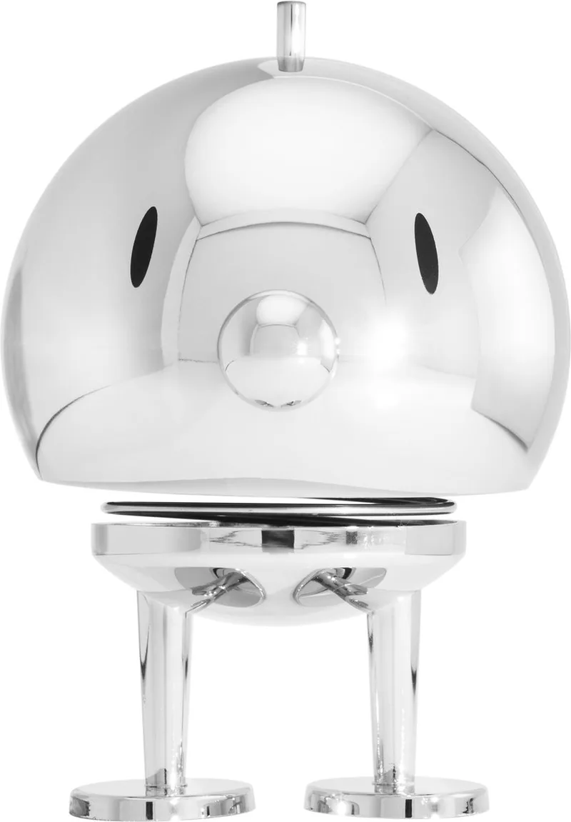 Bumble Beeldje - L - Chroom - Beeldjes Decoratie voor Kantoor, Kamer en Woonkamer - Cadeau Idee voor Mannen, Vrouwen en Kinderen by Hoptimist in Chrome – product photo