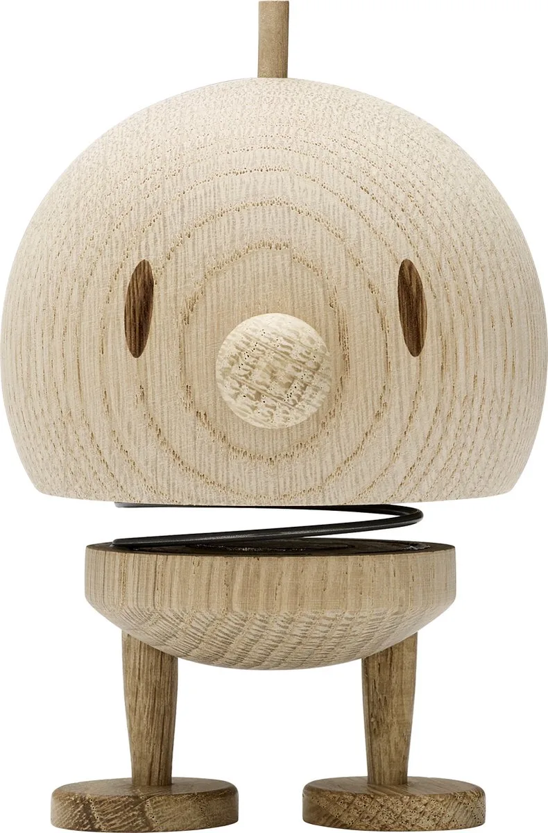 Bumble Beeldje - M - Ruw eikenhout - Houten Beeldjes Decoratie voor Woonkamer, Kamer en Kantoor - Cadeau Idee voor Mannen, Vrouwen en Kinderen van Hoptimist in Raw oak – productfoto