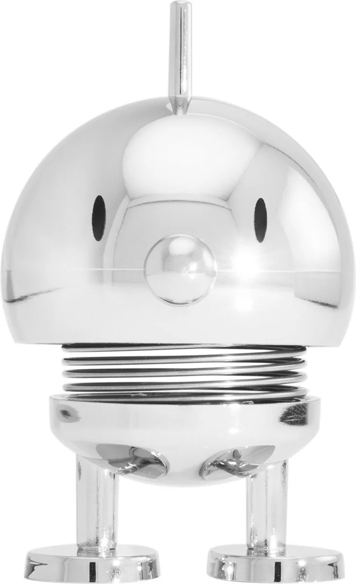 Bumble Beeldje - S - Chroom - Beeldjes Decoratie voor Kantoor, Kamer en Woonkamer - Cadeau Idee voor Mannen, Vrouwen en Kinderen by Hoptimist in Chrome – product photo