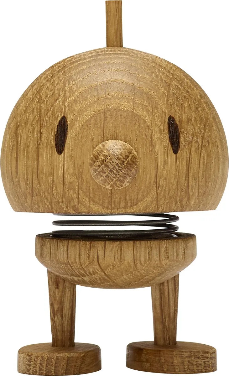 Bumble Beeldje - S - Eikenhout - Houten Beeldjes Decoratie voor Woonkamer, Kamer en Kantoor - Cadeau Idee voor Mannen, Vrouwen en Kinderen by Hoptimist in Oak – product photo