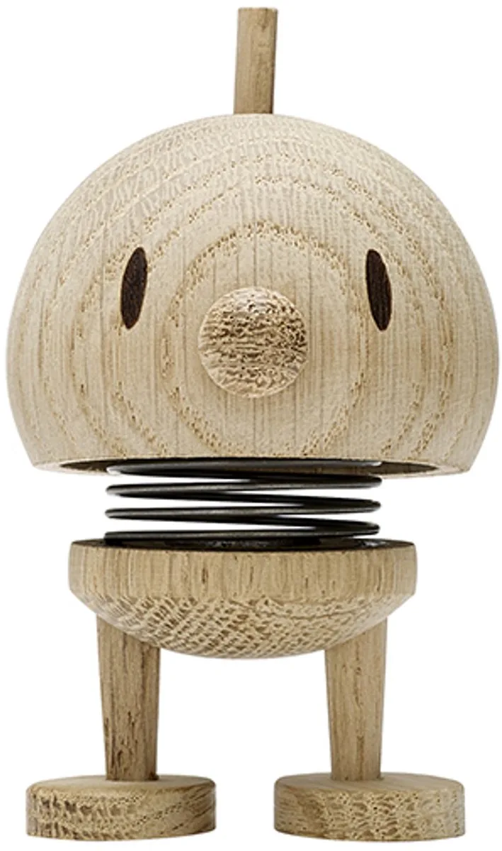 Bumble Beeldje - S - Ruw eikenhout - Houten Beeldjes Decoratie voor Woonkamer, Kamer en Kantoor - Cadeau Idee voor Mannen, Vrouwen en Kinderen by Hoptimist in Raw oak – product photo