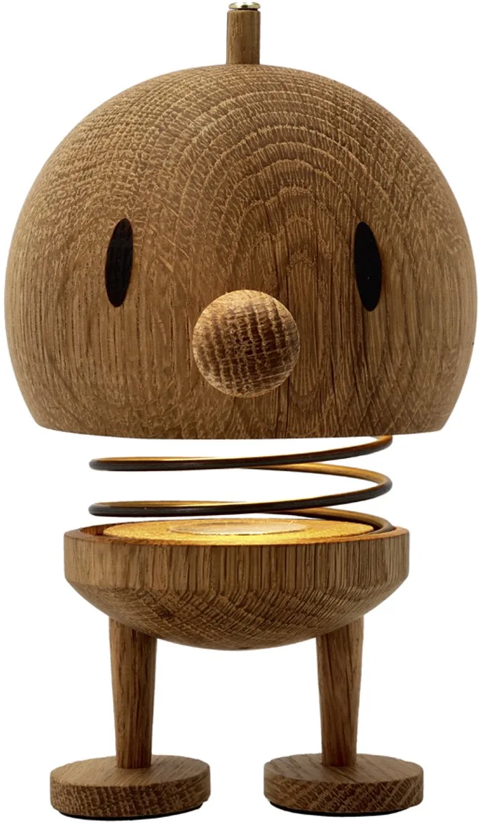 Bumble LED Tafellamp Hout - L - Eikenhout - Dimbare Touch Tafel Lamp - Draadloos en Oplaadbaar via USB-C – Perfect als Tafellampen voor Slaapkamer of Woonkamer fra Hoptimist i Oak – produktbillede