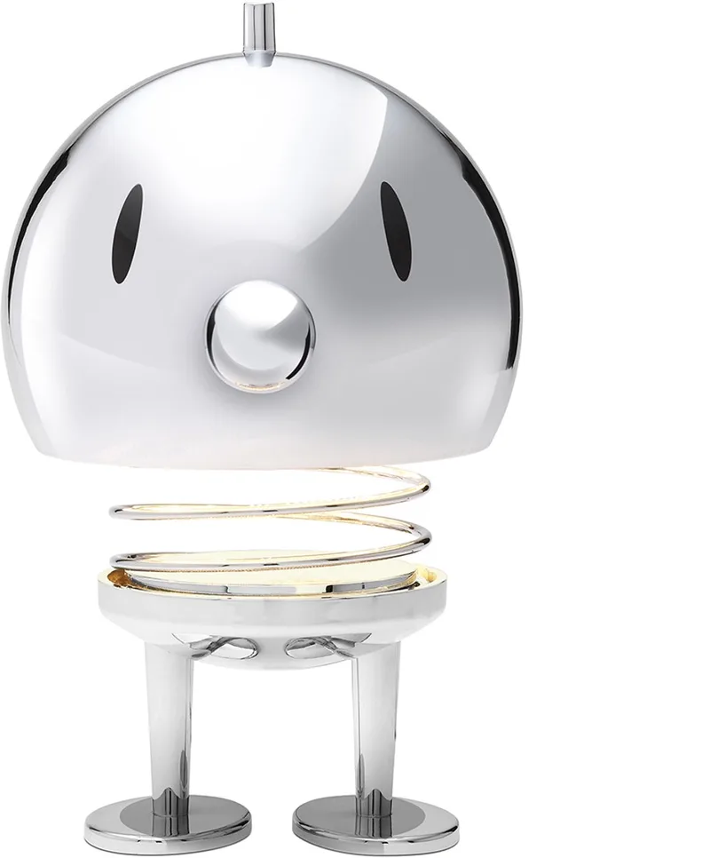 Bumble LED Tafellamp - XL - Chroom - Dimbare Touch Tafel Lamp - Draadloos en Oplaadbaar via USB-C – Perfect als Tafellampen voor Slaapkamer of Woonkamer fra Hoptimist i Krom – produktbillede