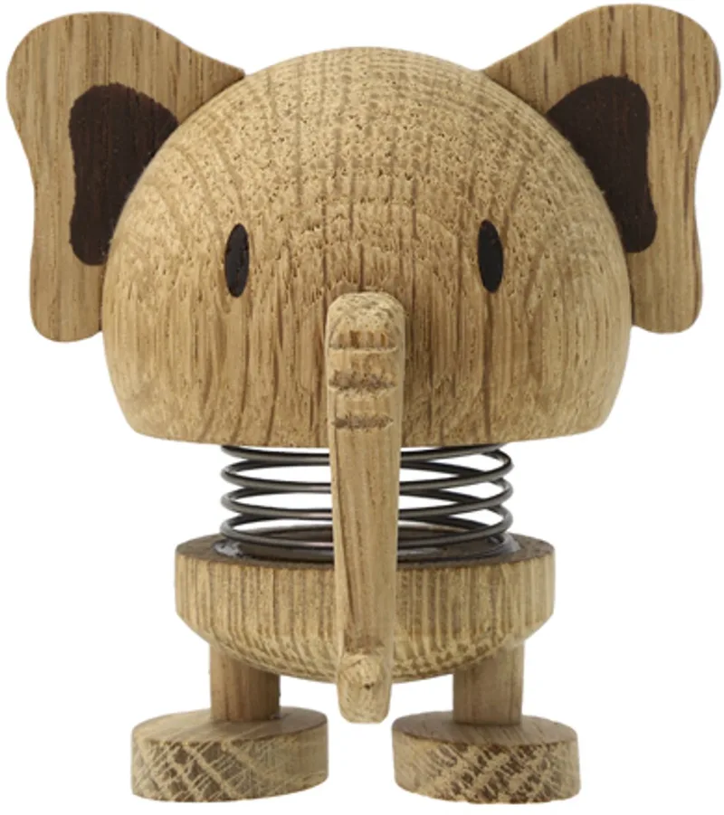 Elephant Hoptimist 6 x 6,5 x 6,9 cm S fra Hoptimist i Oak – produktbillede