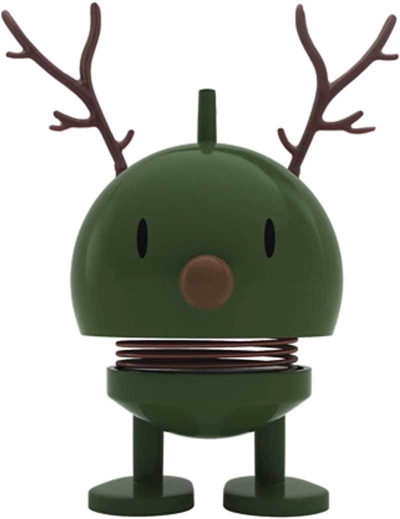 Reindeer Bumble Hoptimist 4 x 5,5 x 6,9 cm XS van Hoptimist in Pine green – productfoto