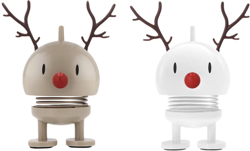 Reindeer Bumble set Hoptimist XS van Hoptimist in Latte, Wit – productfoto