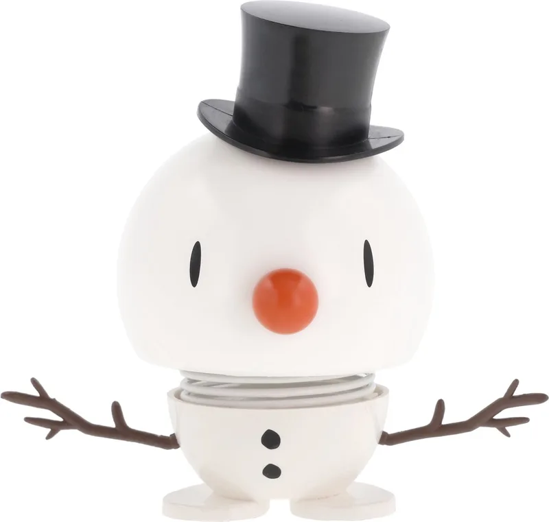 Sneeuwpop Decoratie - M - Wit - Kerstdecoratie & Kerstversiering voor Woonkamer of Kantoor - Leuk Kerstcadeau Idee voor Familie, Vrienden en Kinderen by Hoptimist in White – product photo