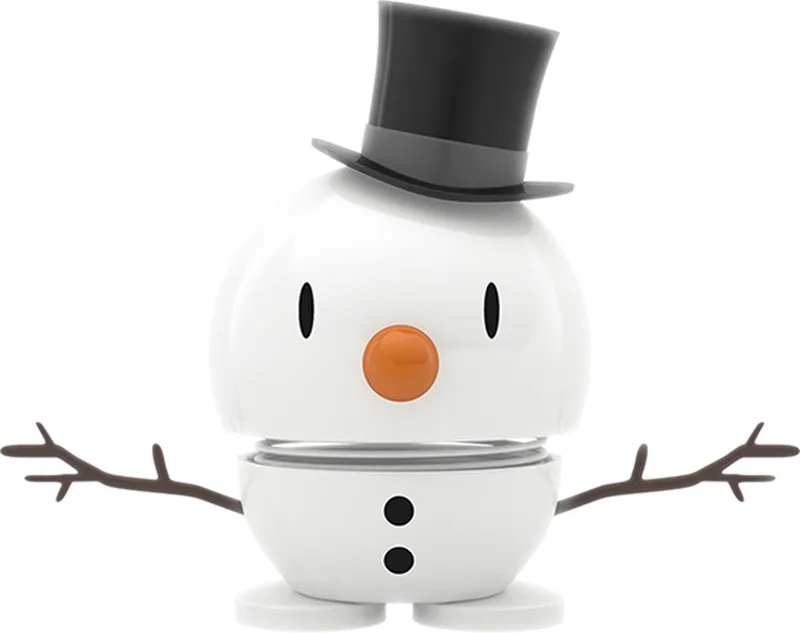 Sneeuwpop Decoratie - S - Wit - Kerstdecoratie & Kerstversiering voor Woonkamer of Kantoor - Leuk Kerstcadeau Idee voor Familie, Vrienden en Kinderen by Hoptimist in White – product photo