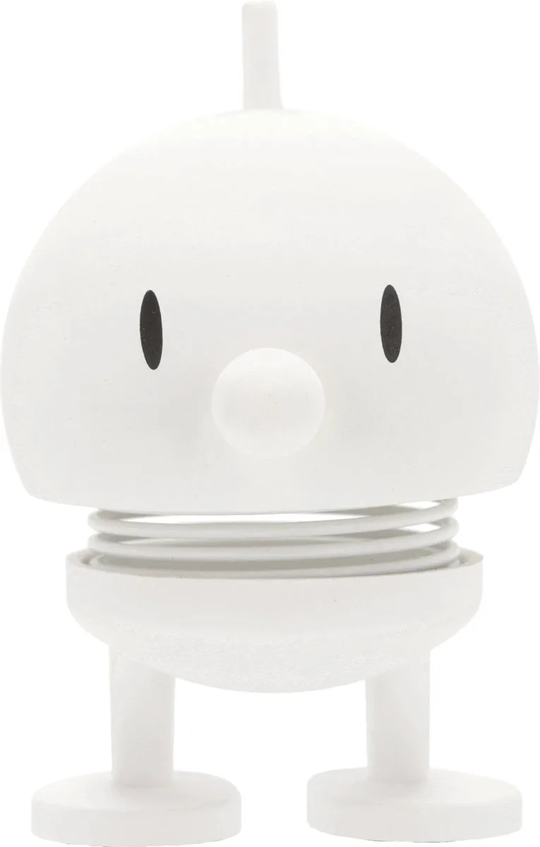 Soft Bumble Beeldje - S - Wit - Beeldjes Decoratie voor Kantoor, Kamer en Woonkamer - Cadeau Idee voor Mannen, Vrouwen en Kinderen de Hoptimist en Blanc – photo du produit