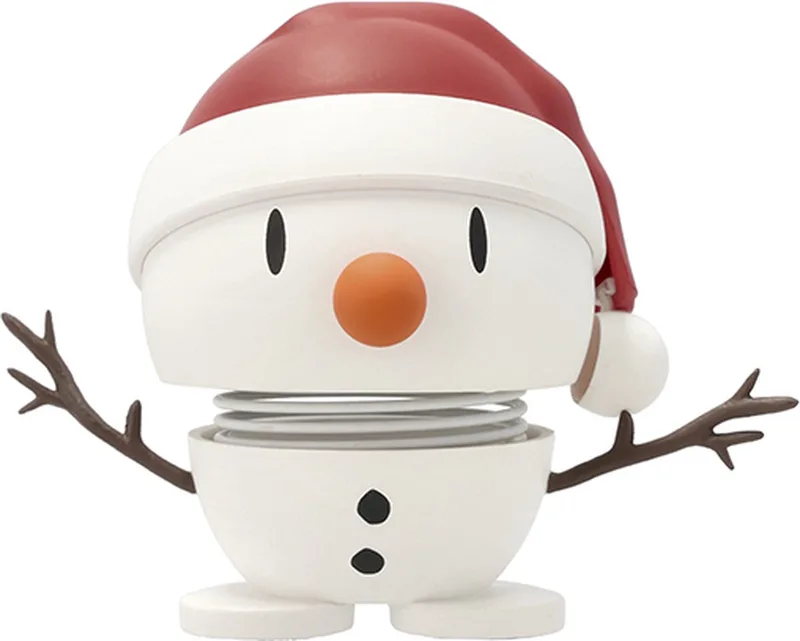 Soft Sneeuwpop met Kerstmuts - M - Wit - Kerstdecoratie & Kerstversiering voor Woonkamer of Kantoor - Leuk Kerstcadeau Idee voor Familie, Vrienden en Kinderen de Hoptimist en Blanc – photo du produit