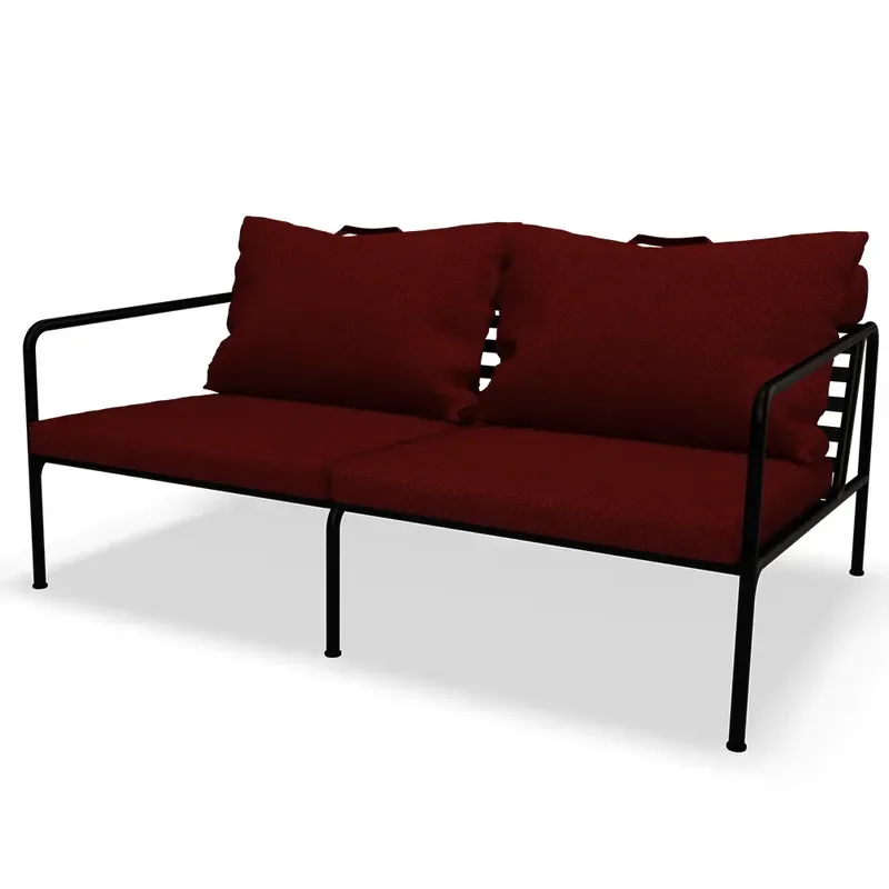 Avon 2 Sitzer Sofa Scharlach/Schwarz von Houe – Produktfoto