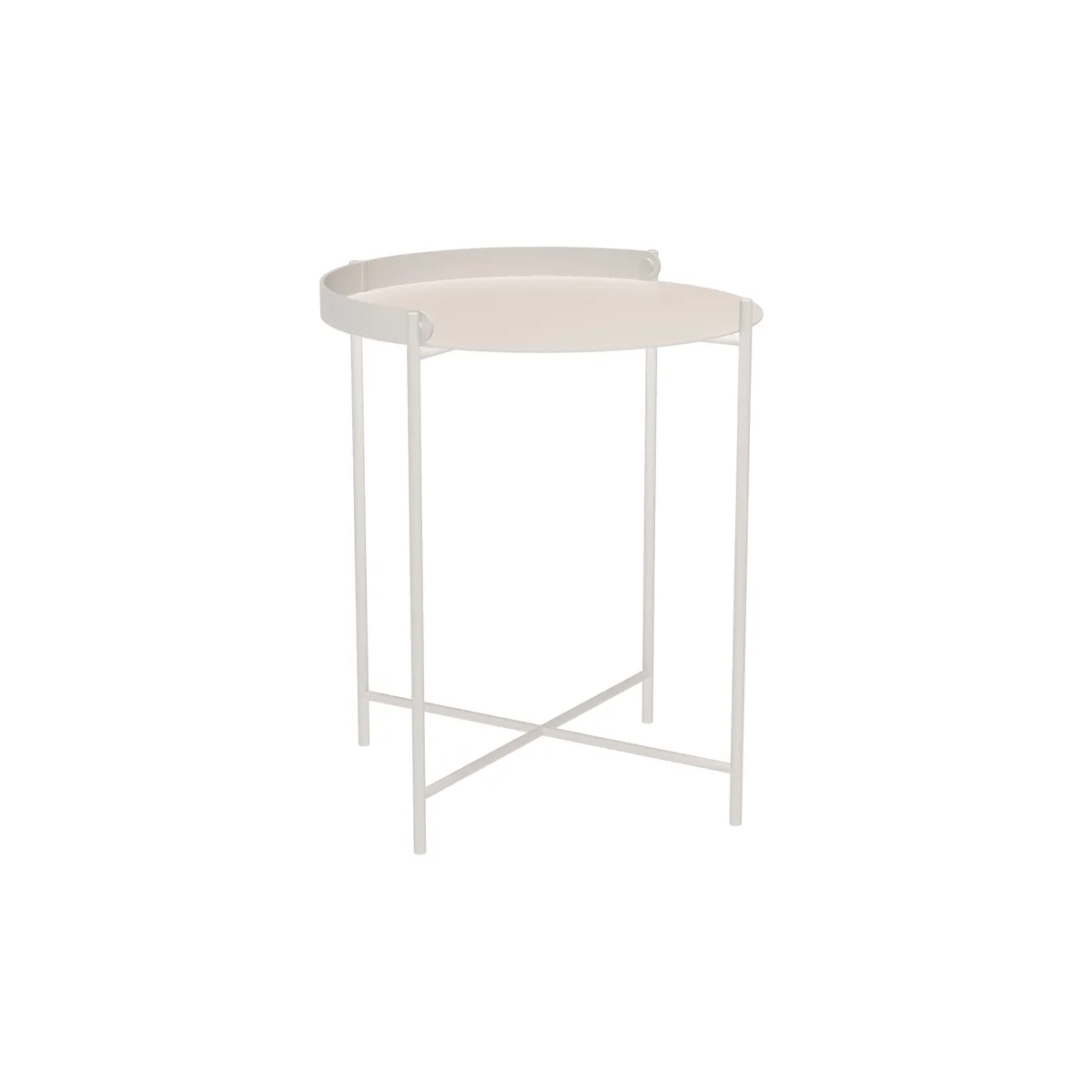 Beistelltisch Edge - Weiß - thermolackierter Stahl - Designer Roee Magdassi de Houe – photo du produit
