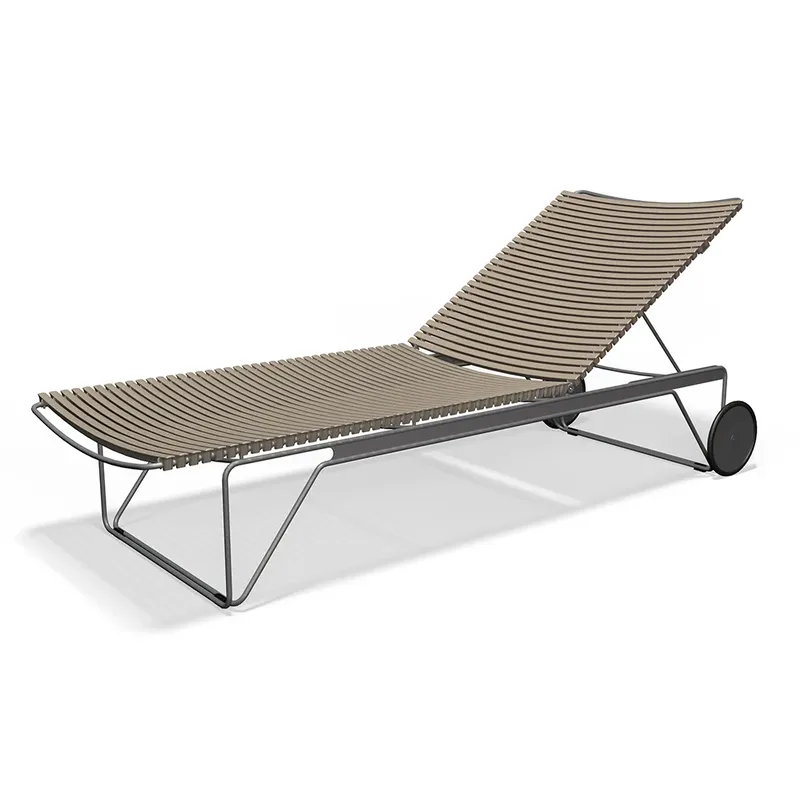 Click Adjustable chaise longue Beige. Frame: Grey von Houe – Produktfoto