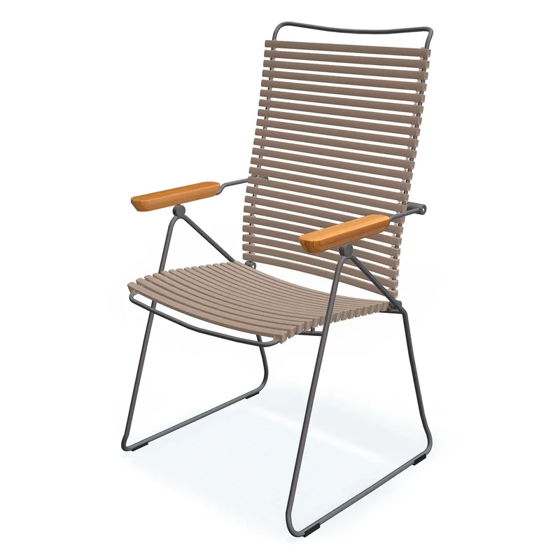 Click positionsstuhl sand lamellen bamboo von Houe – Produktfoto