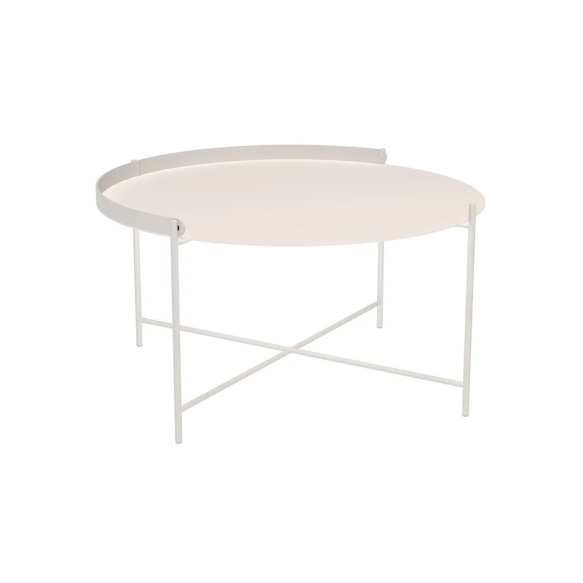 Couchtisch Edge - Weiß - thermolackierter Stahl - Designer Roee Magdassi von Houe – Produktfoto