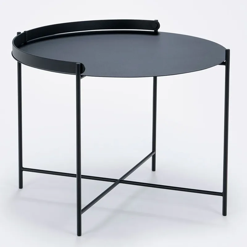 Edge Beistelltisch 62 cm schwarzer Stahl von Houe – Produktfoto