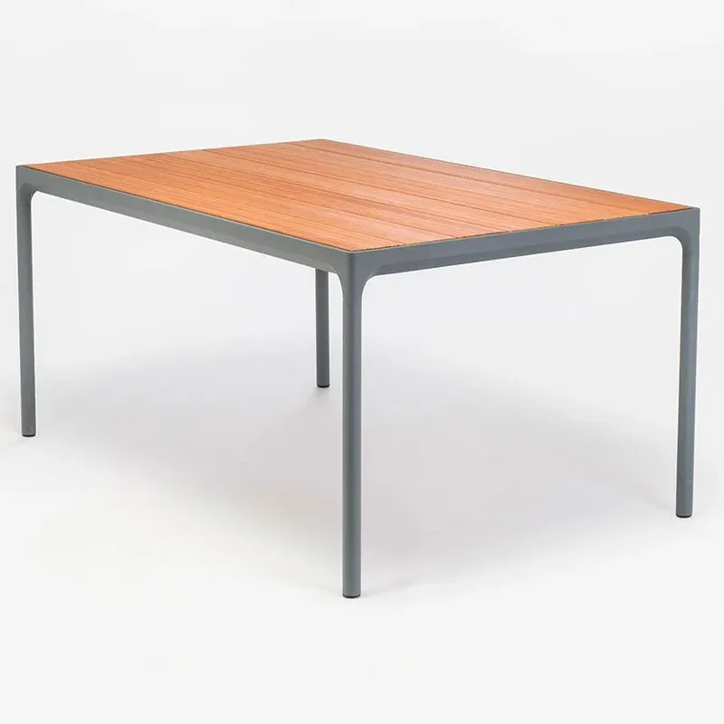 Four Esstisch 160x90 cm Grau/Bambus Aluminium von Houe – Produktfoto