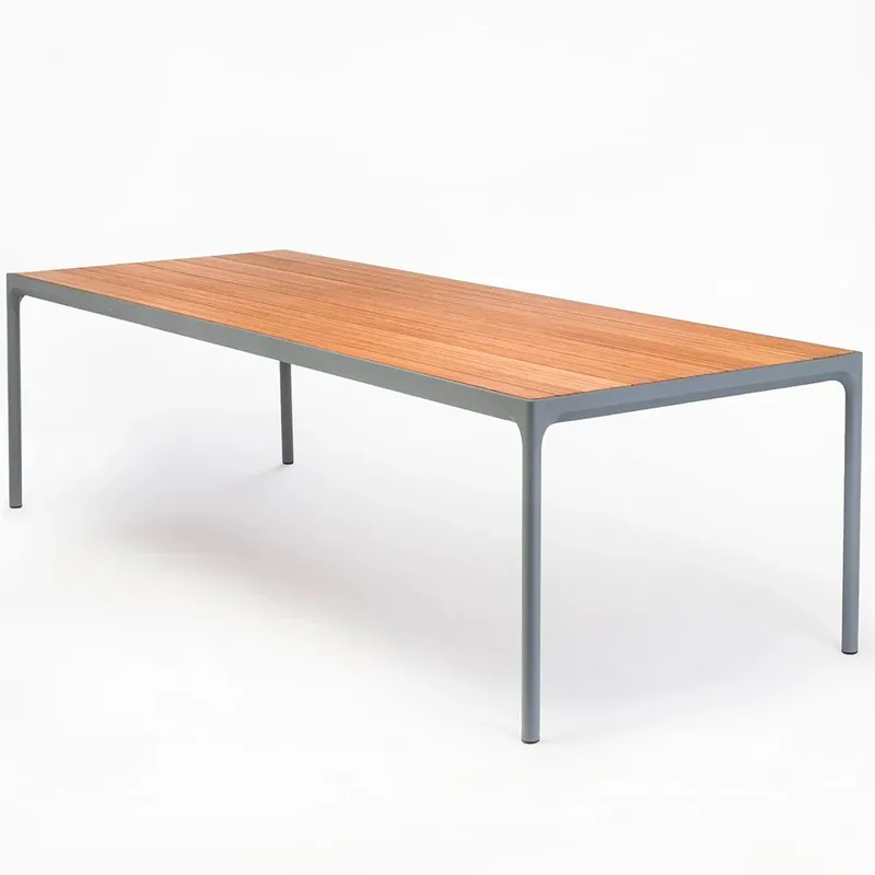 Four Esstisch 210x90 cm Grau/Bambus Aluminium von Houe – Produktfoto
