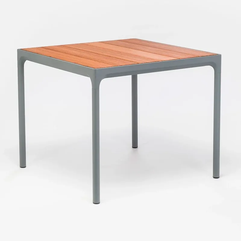 Four Esstisch 90x90 cm Grau/Bambus Aluminium by Houe – product photo