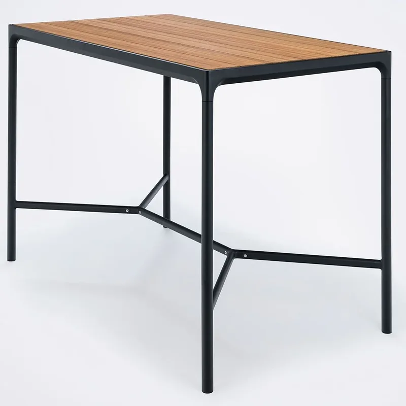 Four Stehtisch 160x90 cm schwarz/bambus aluminium by Houe – product photo